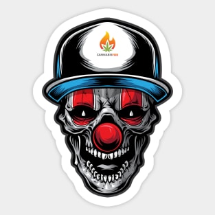 Clown Skull Sticker